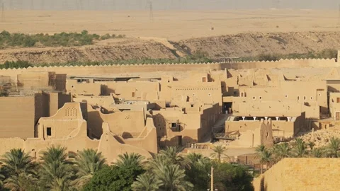 Diriyah traditional mud-brick architecture Riyadh Stock Footage 296782545