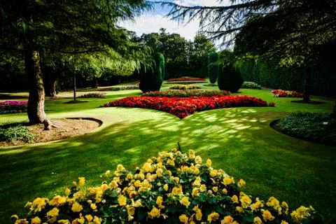 Dirleton Castle Gardens Stock Photos