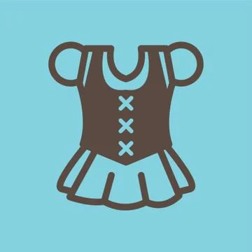 Dirndl Icon Illustrazione stock