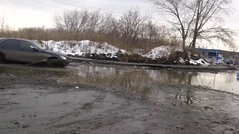 Dirt and puddles Stock Footage 88183282