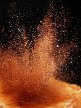 Dirt exploding on ground Stock Photos