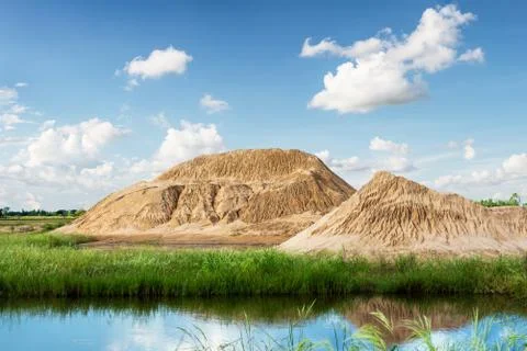 Dirt mountain landscape Stock Photos