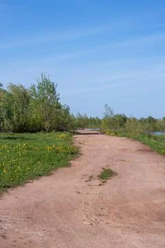 Dirt Path in Park Stock Photos