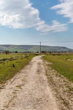 A Dirt Path in the South Downs Stock Photos