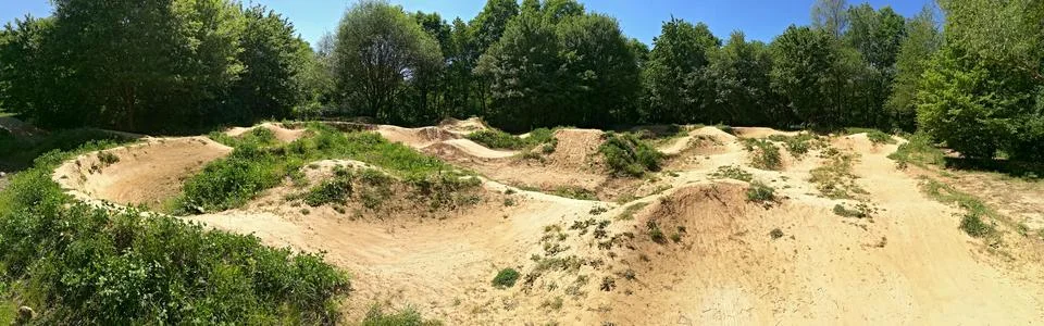 Dirt pumptrack Stock Photos