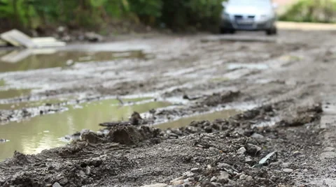 Dirt Road after Rain Stock Footage 46113360