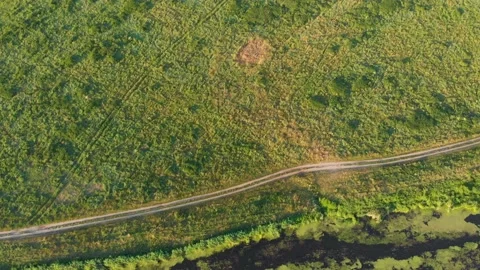 Dirt Road And River Stock Footage 135512486