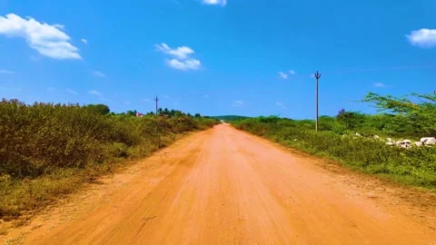 Dirt Road - Drone Shot Stock Footage 263883870