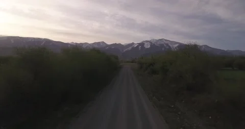 Dirt road fly over Stock Footage 274364082