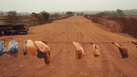 A dirt road - Guinea Stock Footage 165998335