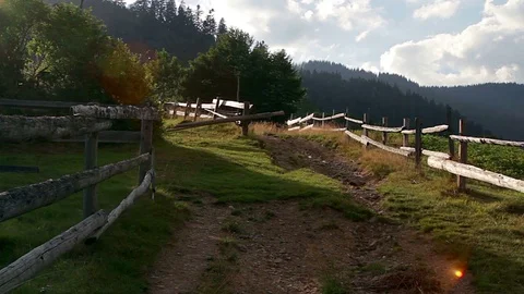 Dirt road in the mountains Video stock 97715335