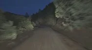 Dirt Road At Night Pov Driving 1 Stock Footage