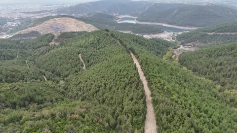 Dirt road path at the mountain range. Stock Footage 289579208