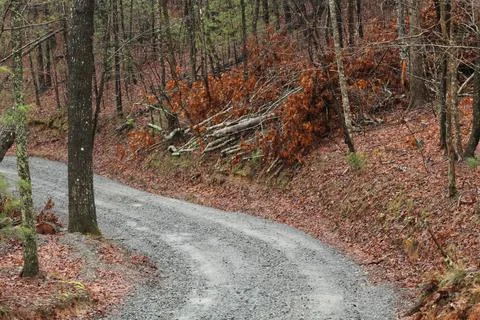 Dirt road through the Mountains Stock Photos
