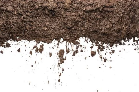 Dirt Splash on White Background Stock Photos