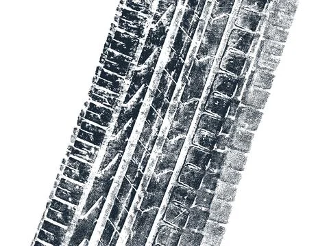 Dirt track from the car wheel protector. Stock Illustration