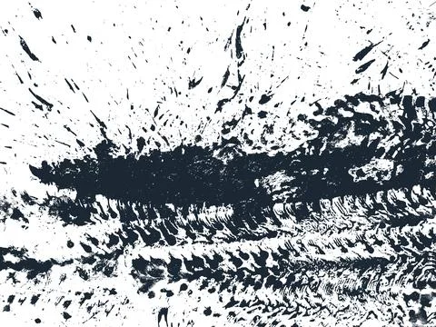 Dirt track from the car wheel protector. Stock Illustration