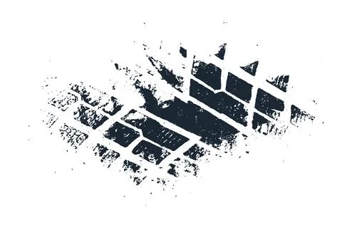 Dirt track from the car wheel protector. Stock-Illustration