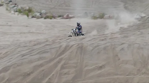 Dirtbike jumps mini dune Stock Footage 52425486