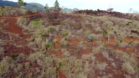 Dirtbiking Through Open Hills Stock Footage 170746826