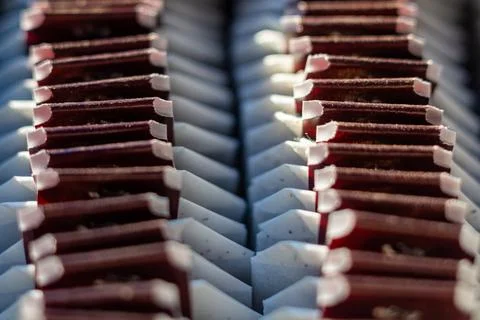 Dirty air filter element in car engine with accumulated dust and debris Stock Photos