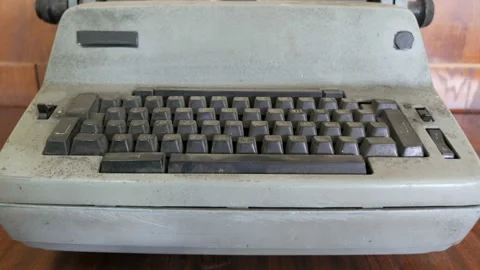 The dirty and dusty writing machine. Film production and journalism in 80s Stock Footage 95059797
