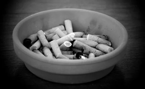 Dirty Ash Tray Stock Photos
