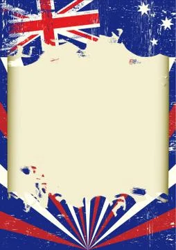 Dirty Australian flag Stock Illustration