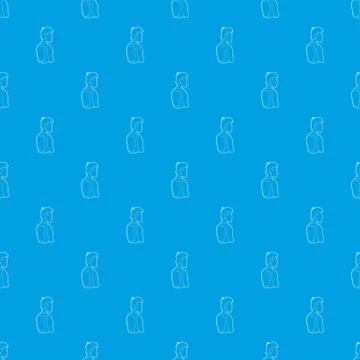 Dirty back of a boy joke pattern vector seamless blue Illustrazione stock