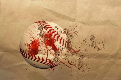 Dirty baseball ball Stock-Illustration