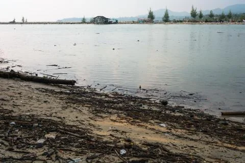 Dirty beach Stock Photos