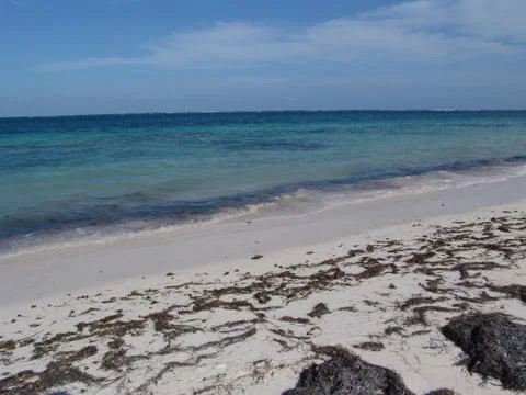 Dirty beach Foto stock