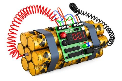 Dirty bomb, 3D rendering Stock Illustration