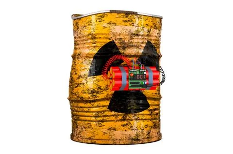Dirty bomb, concept. 3D rendering 库存插图