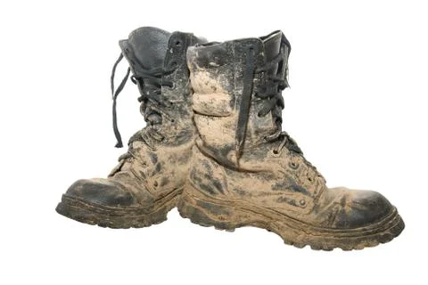Dirty boots Foto stock