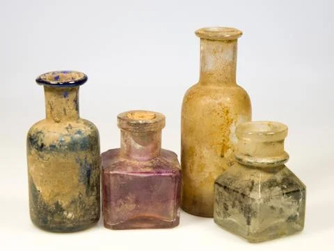 Dirty bottles Stock Photos