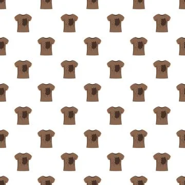 Dirty brown t shirts creating seamless laundry pattern background 스톡 일러스트