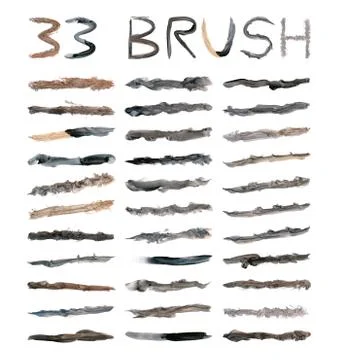 Dirty brushes Stock Illustration