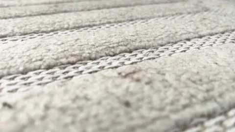 Dirty Carpet Texture Close Up Stained Fabric Surface Dust and Hair Hygiene Pr Stock Footage 333682962