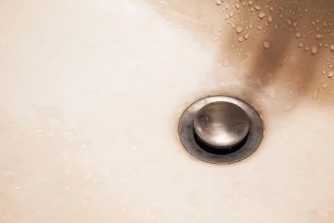Dirty ceramic sink Stock Photos