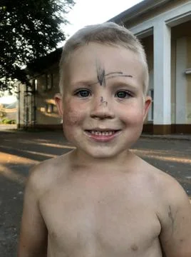 Dirty child Stock Photos