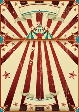 Dirty circus poster Stock Illustration