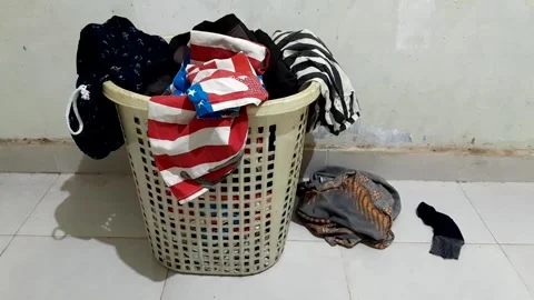 The Dirty Cloths to Laundry Stock-Footage 266475119