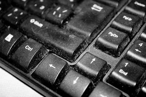 Dirty computer keyboard Foto stock