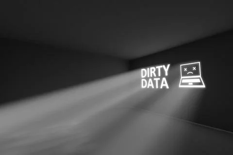 DIRTY DATA rays volume light concept 3d illustration イラスト素材