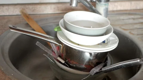 Dirty dishes Stock Footage 151692364
