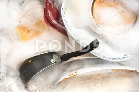 Dirty dishes Stock Photos