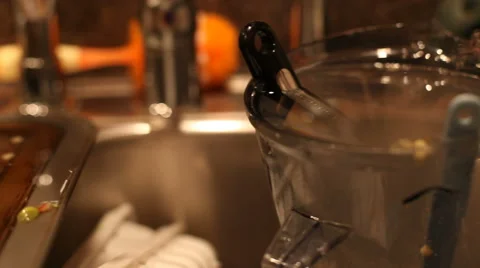 Dirty Dishes Sitting in Kitchen Sink Stock Footage 58945909