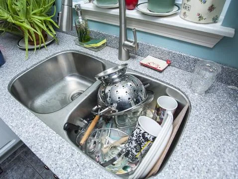 Dirty Dishs Stock Photos