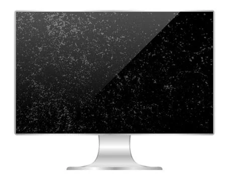 Dirty dust on the computer black screen, mock up of dirty dust full screen de Stock-Illustration
